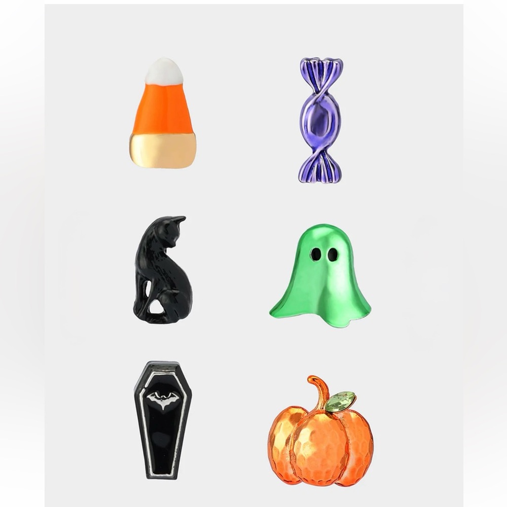 Betsey Johnson Spooky Multi 3 Set Halloween Stud Earrings